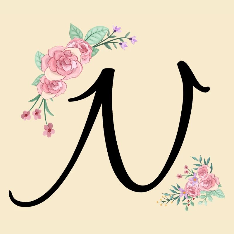 Buchstabe n Blumen