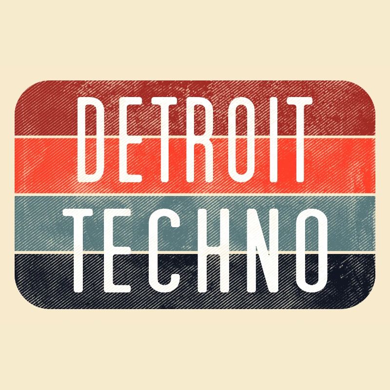 Emblème néon techno de Détroit