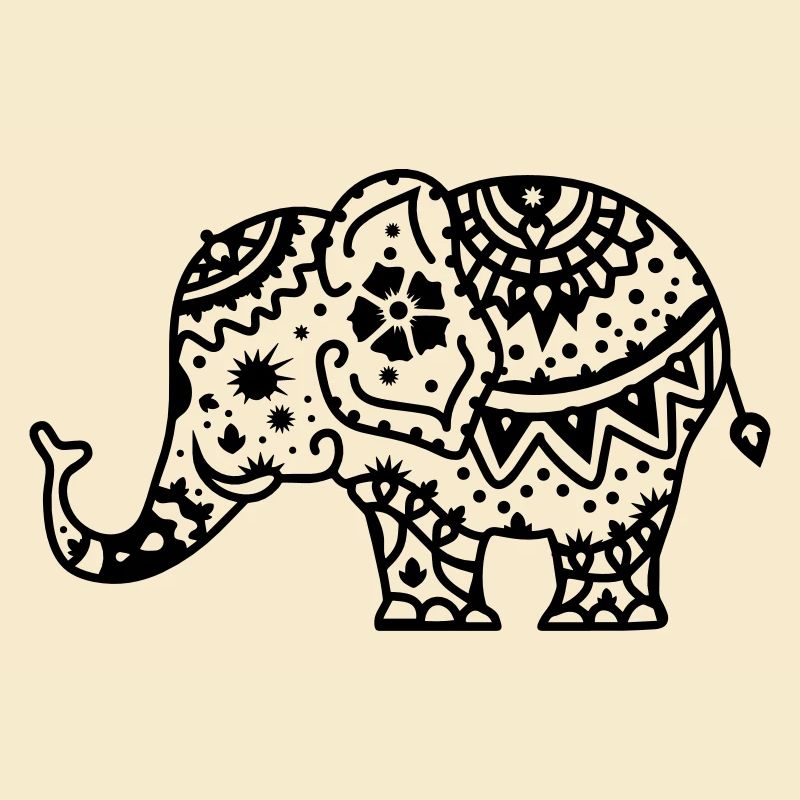 Éléphant indien décoré