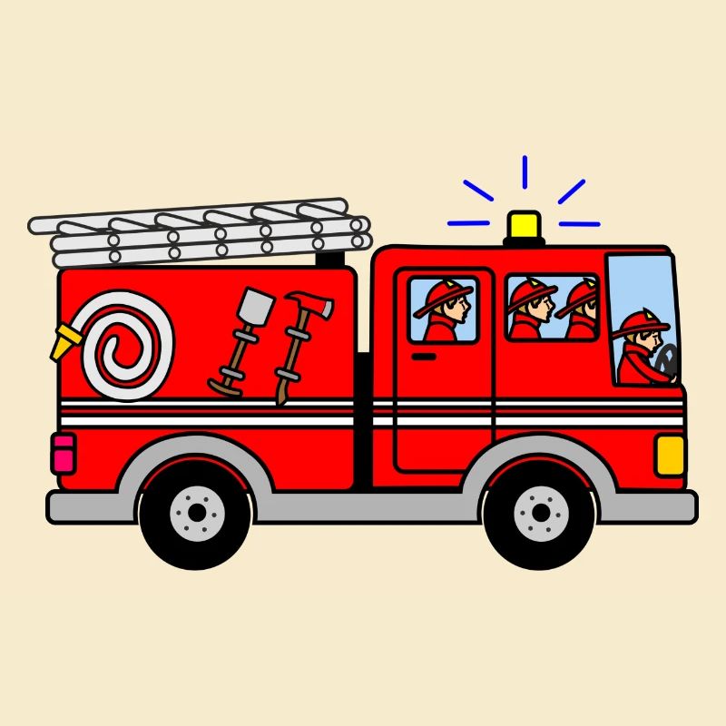 Fire engine with wailing siren