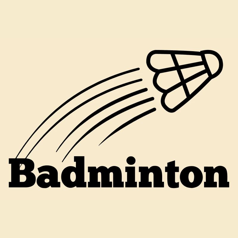 Texte de badminton avec navette volant