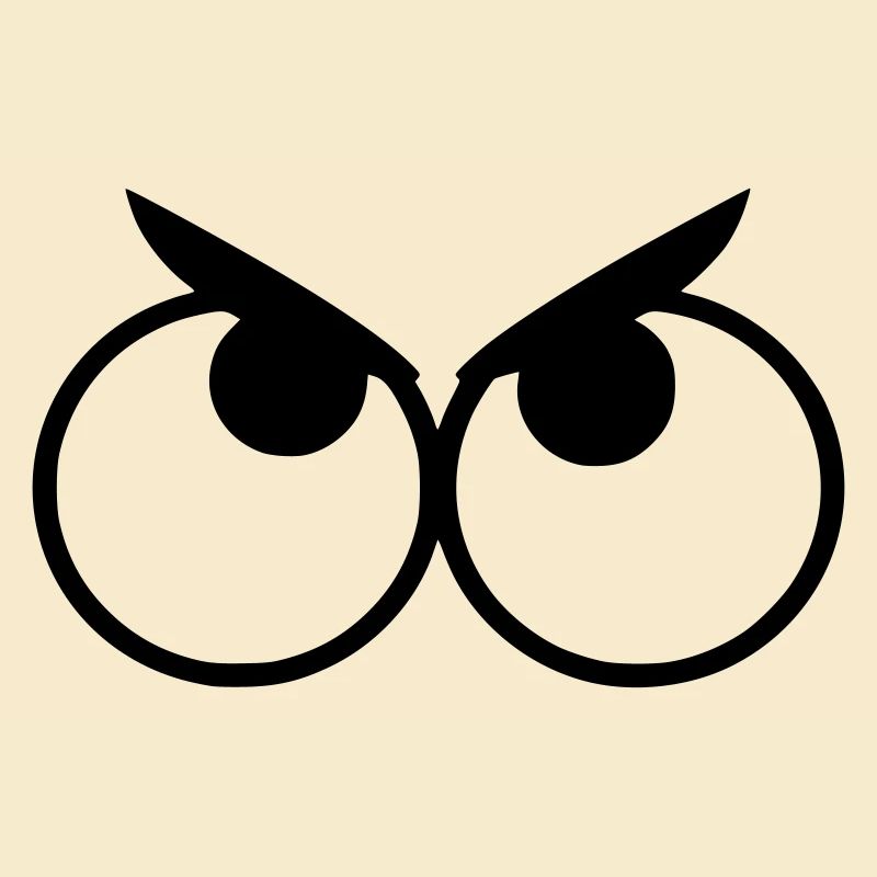 Angry looking eyes with eyebrows #