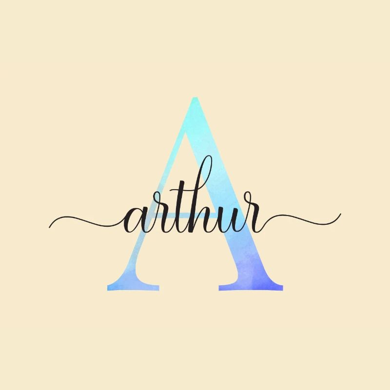 A| Monogramme | Nom | Achim | Aquarelle