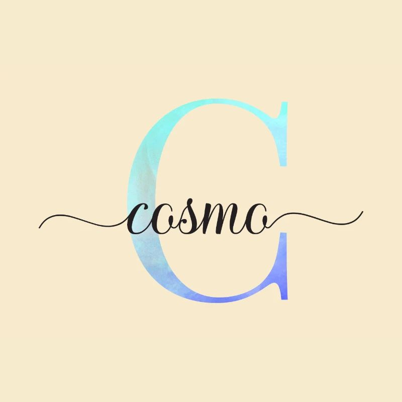 C| Monogram | Name | Cosmo| Watercolor