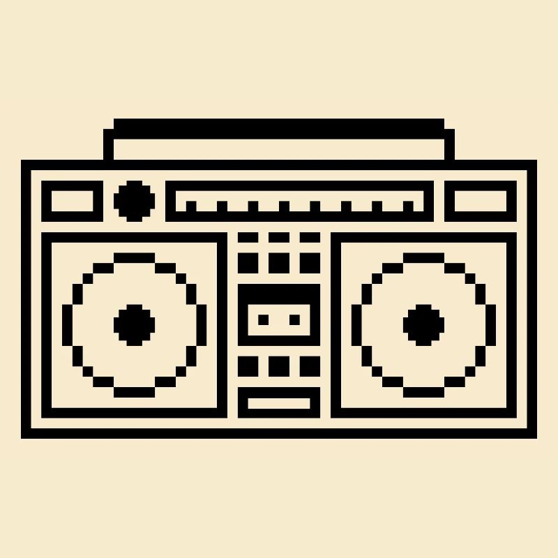 Ghettoblaster: Retro, Musik & Pixel Style