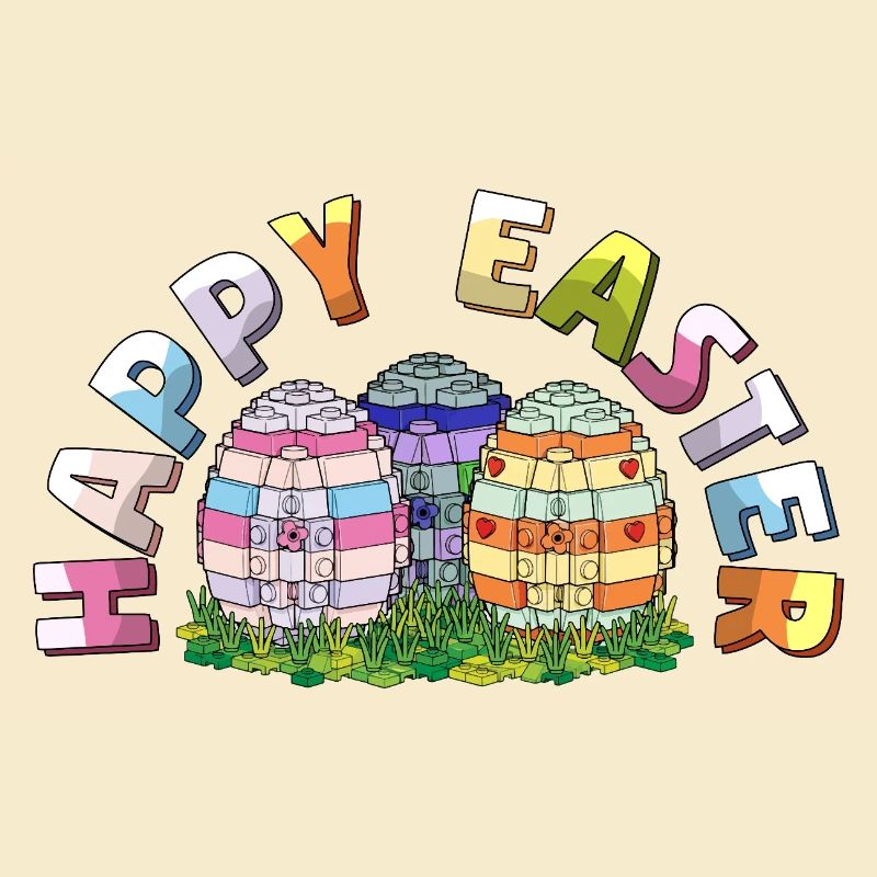 Joyeuses Pâques Constructeur de Briques Briques Œufs de Pâques