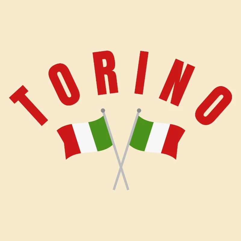 Torino Crest with Italian Flags