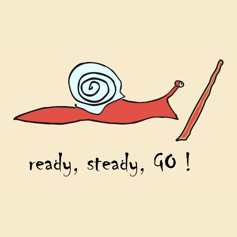 running snail -- ready, steady, GO !