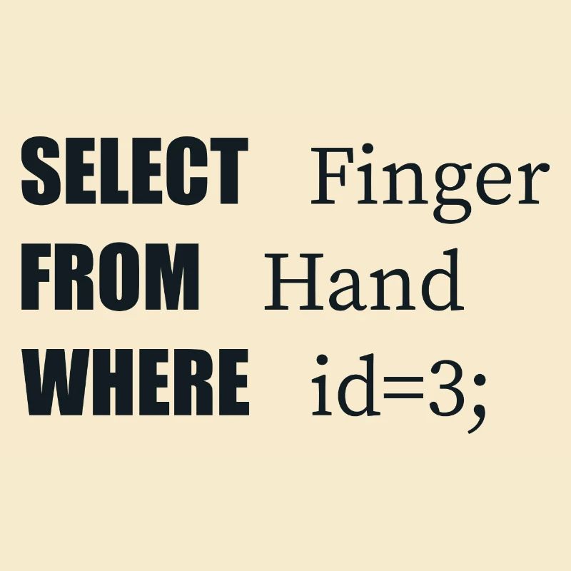 Hand Select Finger, Funny code. Coders Language