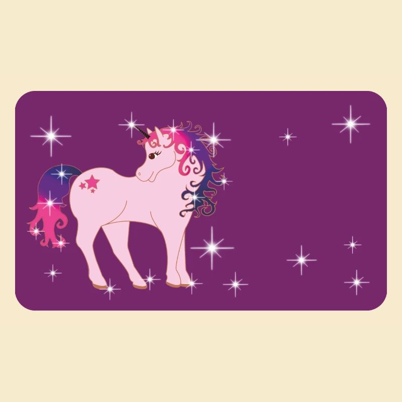 Fantasy Einhorn mit Sternchen - lila 