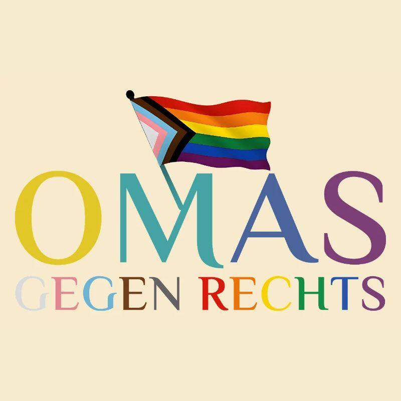 Omas gegen Rechts Regenbogen Flagge
