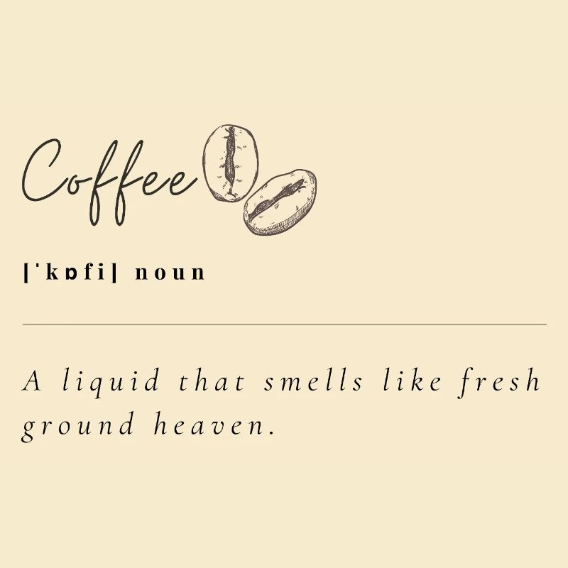 Kaffee-Bohnen Minimal-Print