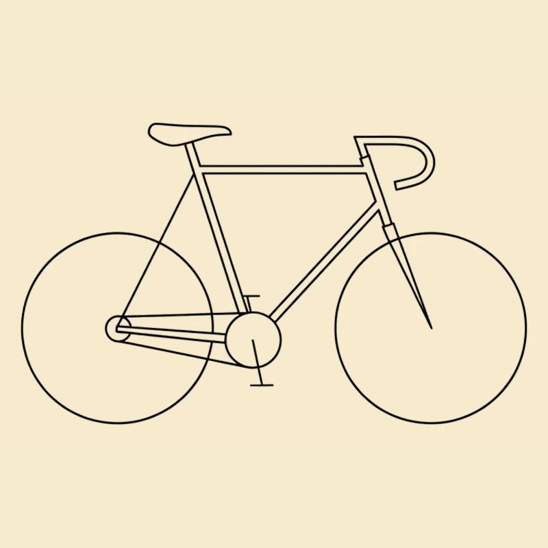 Bicycle Silhouette Minimal Design for Bikers