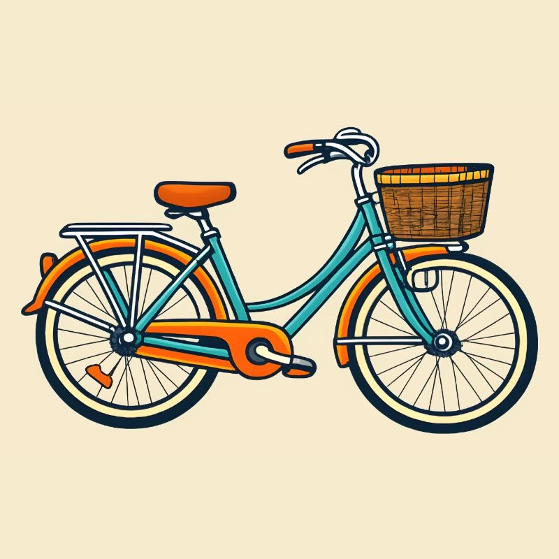 Vintage Bicycle with Basket