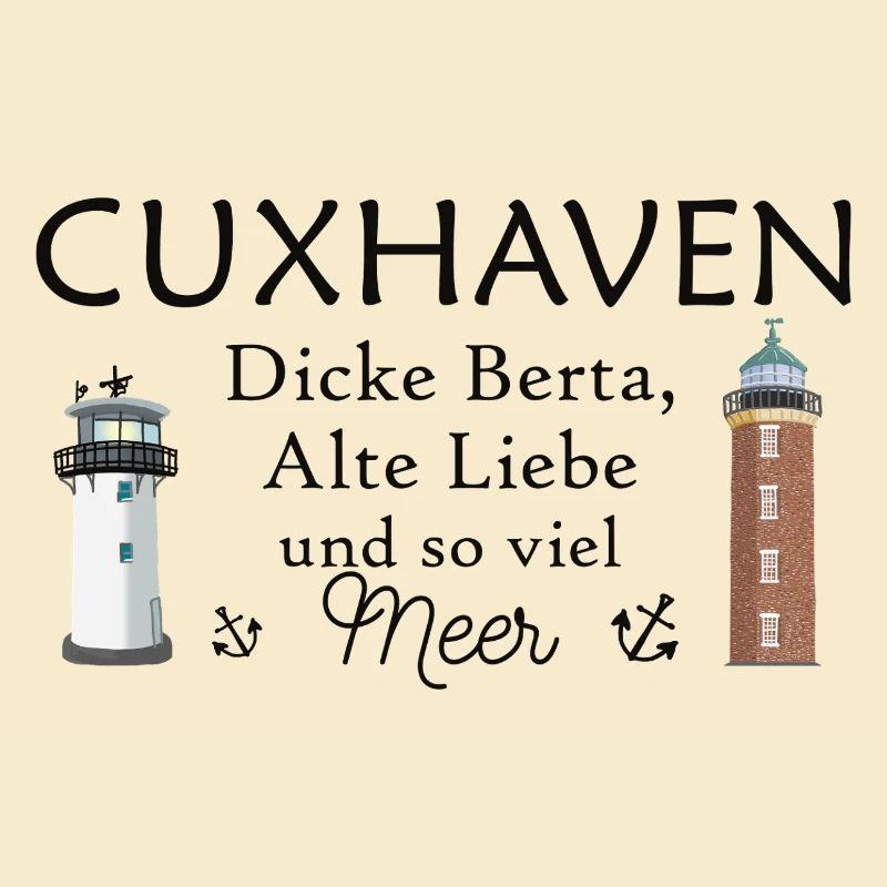 Cuxhaven, hand-drawn lighthouses, old love