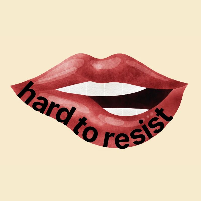 Difficile à résister – Déclaration confiante sur les lèvres