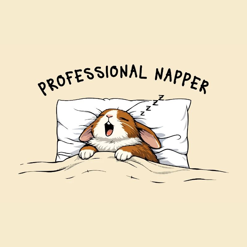 Professional Napper Sleep Bunny Bunny Rabbit