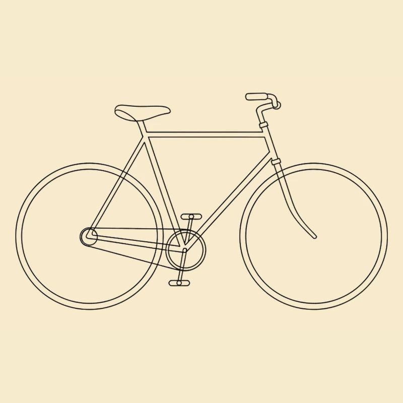 Contour de roue graphique de vélo minimaliste