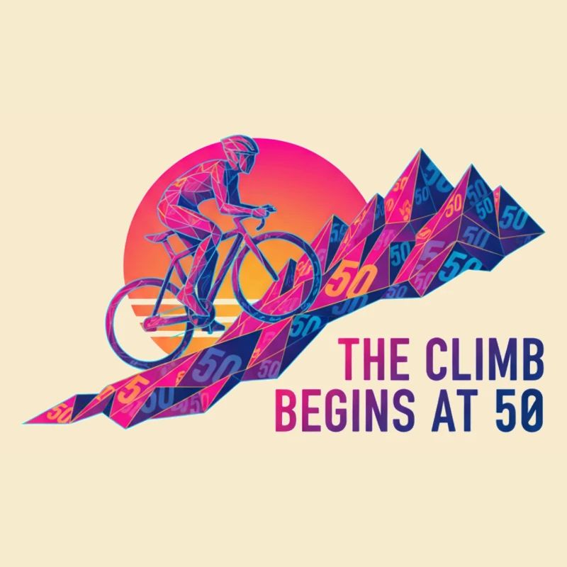 La montée commence à 50 Cyclist Art