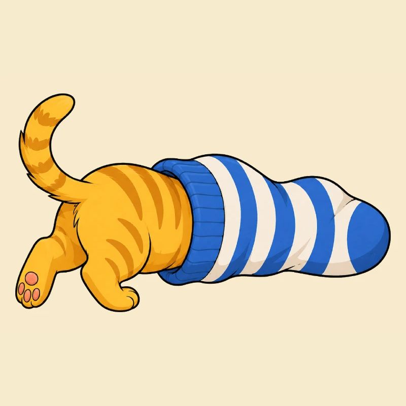 Chat dans la chaussette