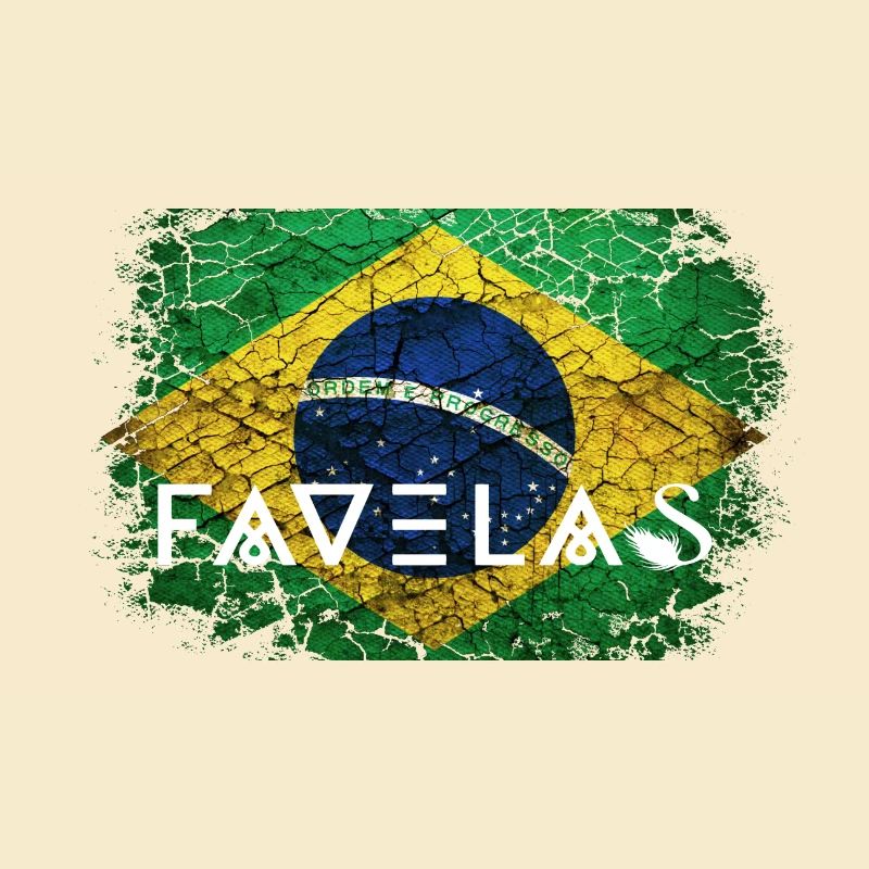Drapeau des favelas : Des brises en vert et jaune