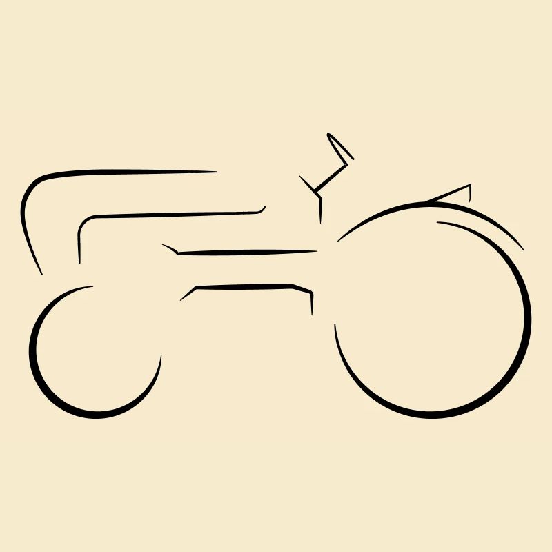 Deutscher Traktor Oldtimer Strichzeichnung 