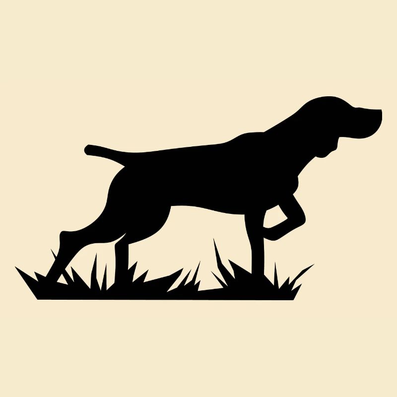 Hunting Dog Pointer Silhouette Handler
