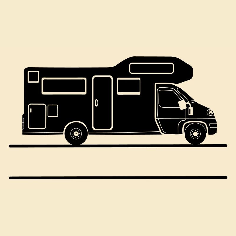 Camper-Silhouette mit Namensraum