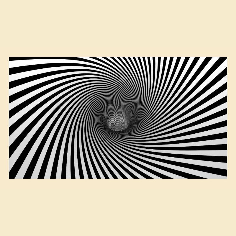 Hypnotic Black White Spiral