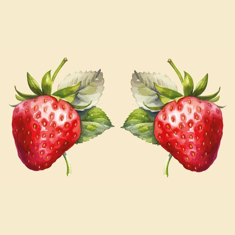 Erdbeeren Aquarell