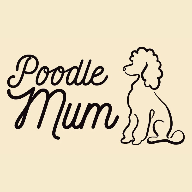 Pudel Mum Silhouette & Script