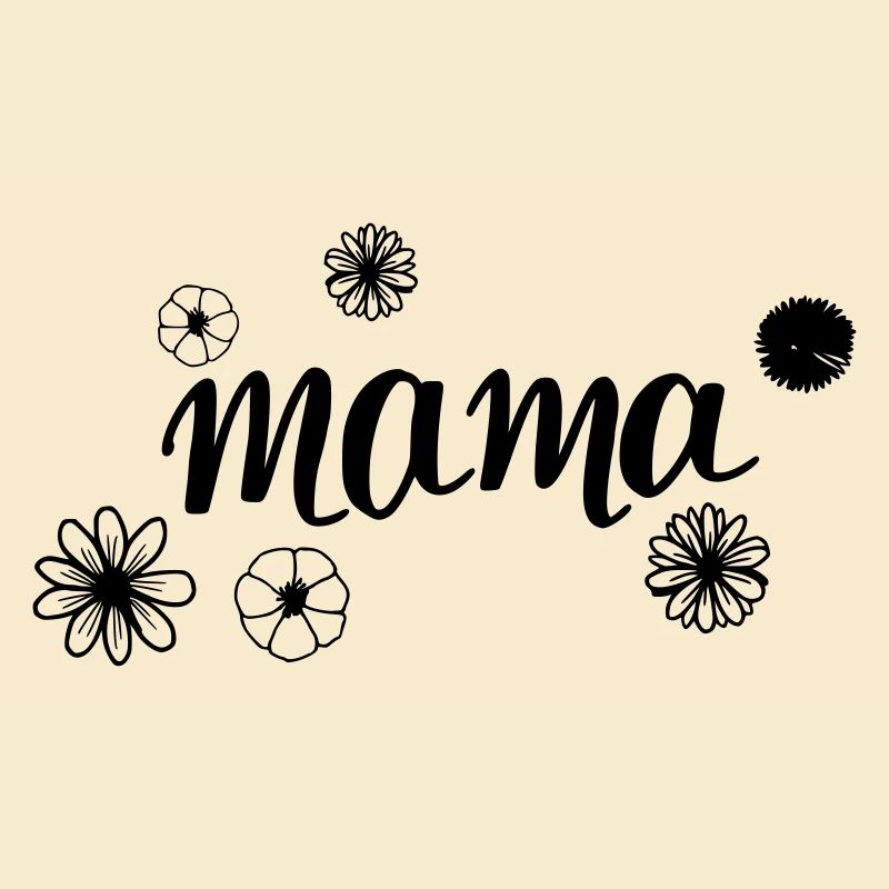 Maman dans le champ de fleurs