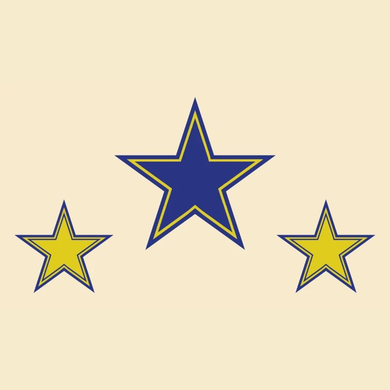 Abstract Star Patterns in Yellow and Blue