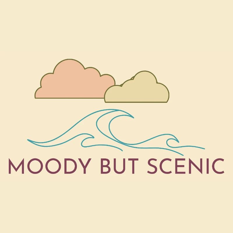 Moody Stormy Waves Nature Design