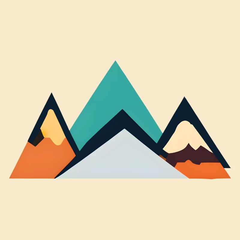 Minimalistisches Berg-Emblem | Mountains