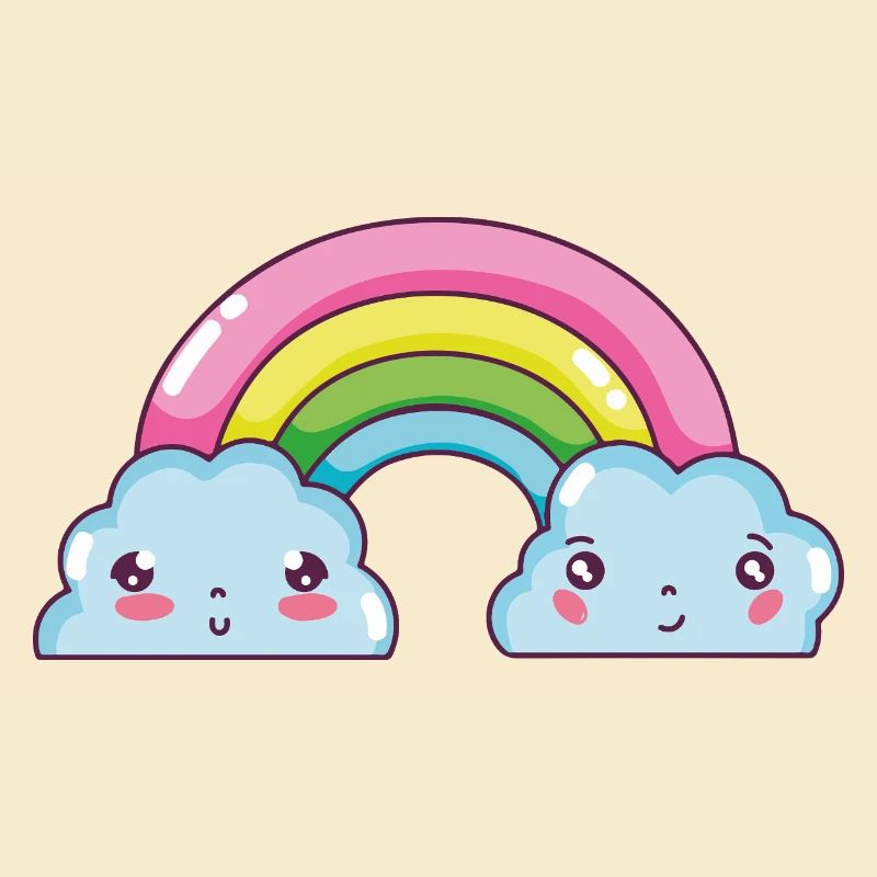 Pastel Rainbow Clouds Charm