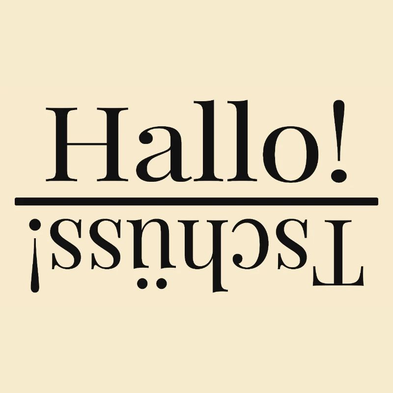 Bonjour – Drôle de conception typographique miroir