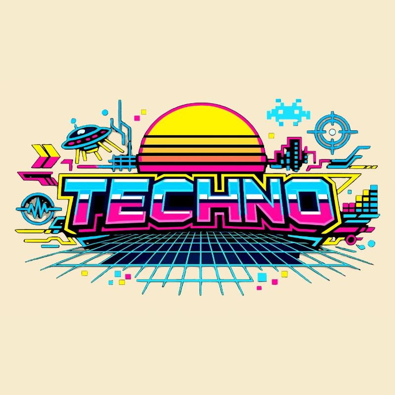 Neon Techno Horizon