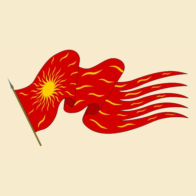 Oriflamme - Drapeau Soleil en Feu