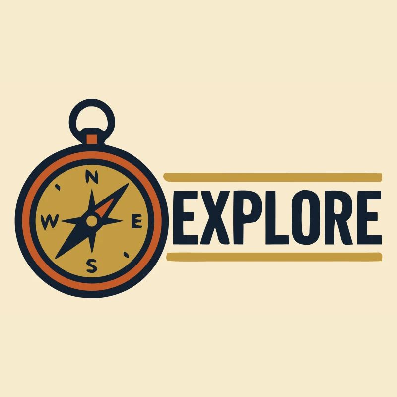 Explore Compass Discover Text