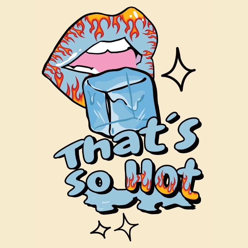 Bouche chaude avec de la glace