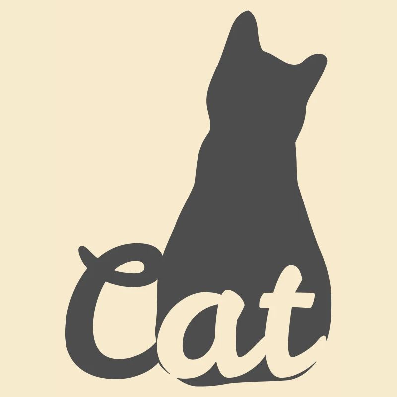 Silhouette de chat avec texte de chat