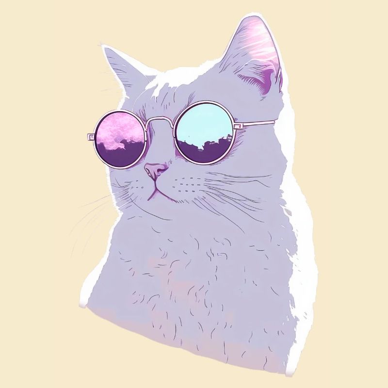 Chat avec lunette de soleil