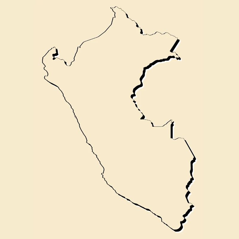 Carte du Pérou comme contour