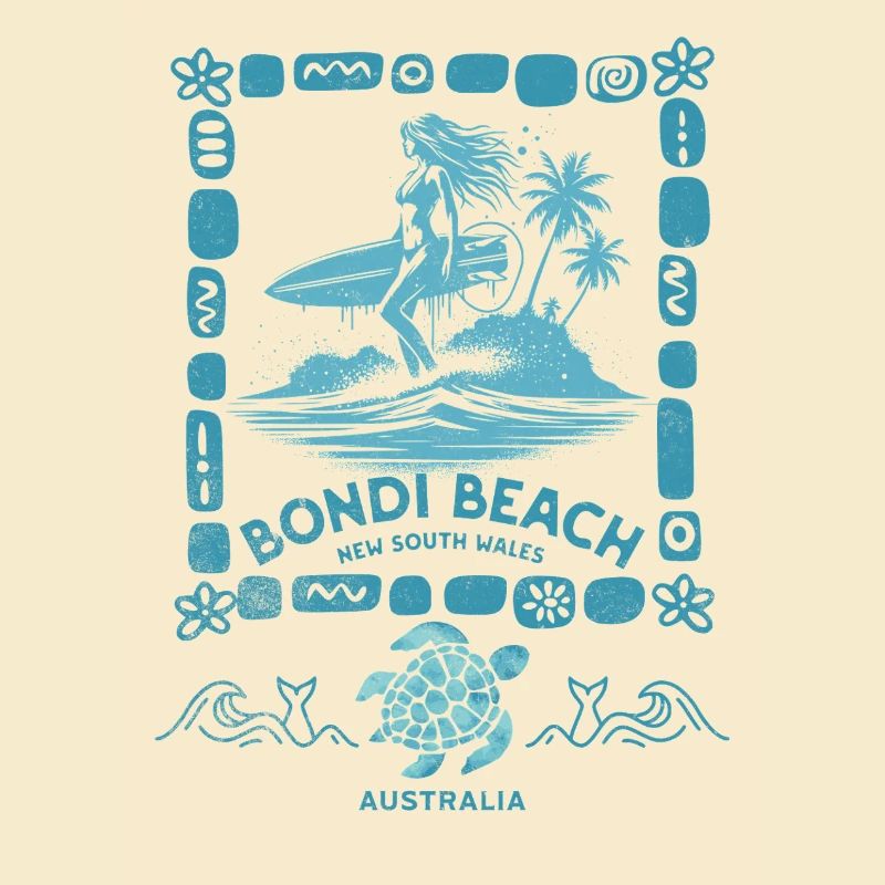 Bondi Beach Turquoise Palm Island