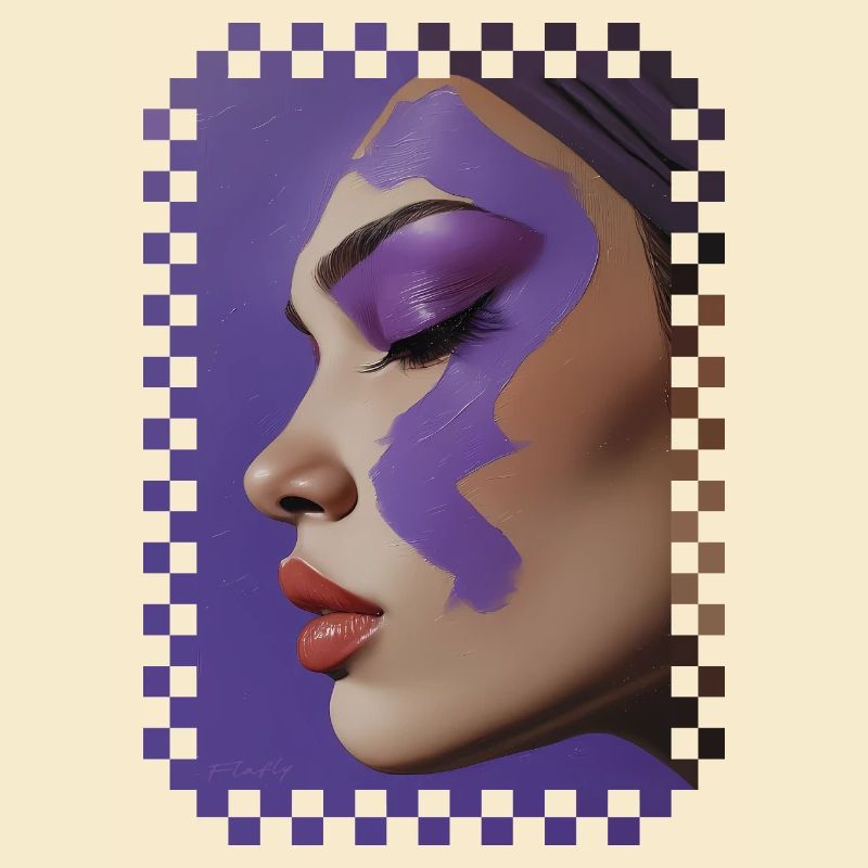 Reflets de Violette – huile sur toile