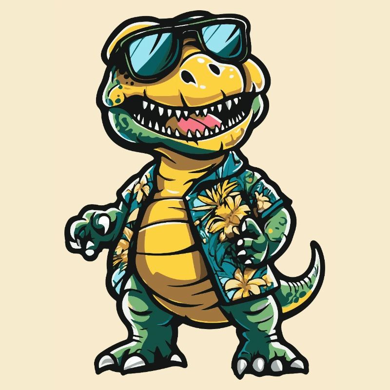 Dinosaur T-Rex Comic Holiday