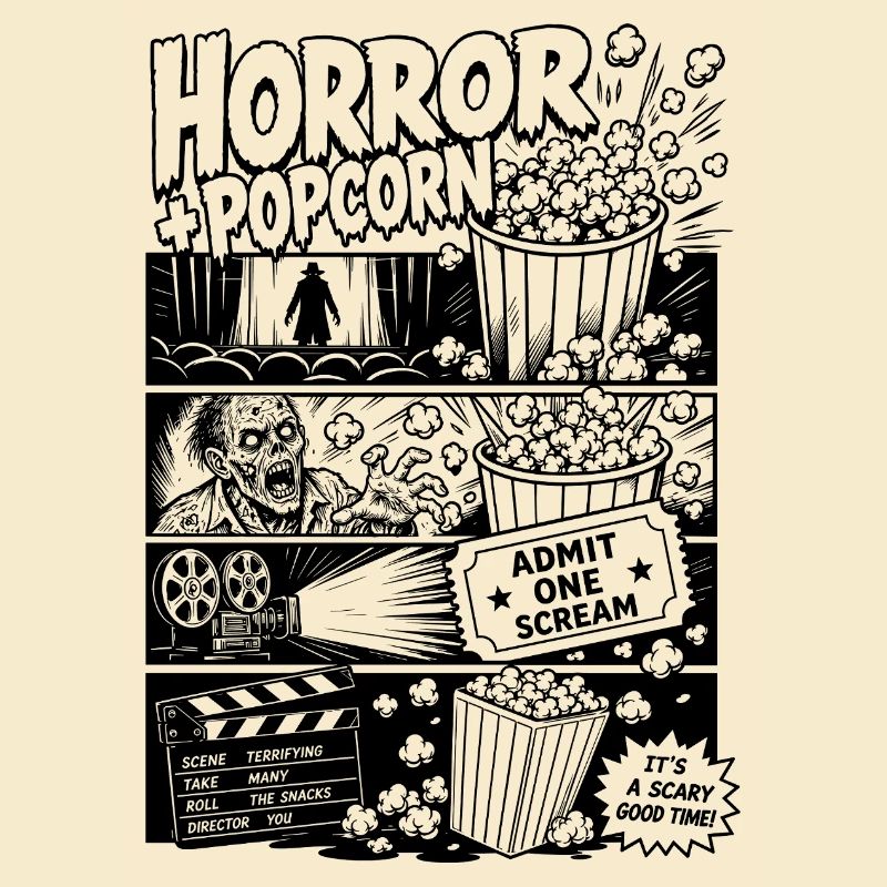 Horror Plus Popcorn Rétro