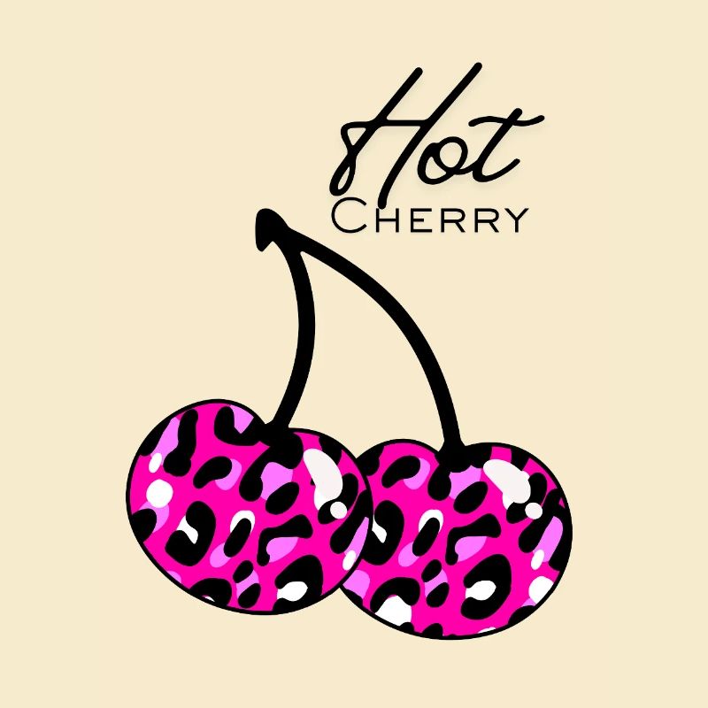 Pink leopard pattern cherry