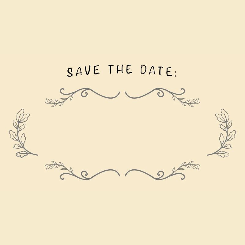 SAVE THE DATE | empty field for labeling